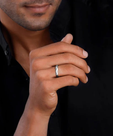 Silver Rugged Ring For Him
