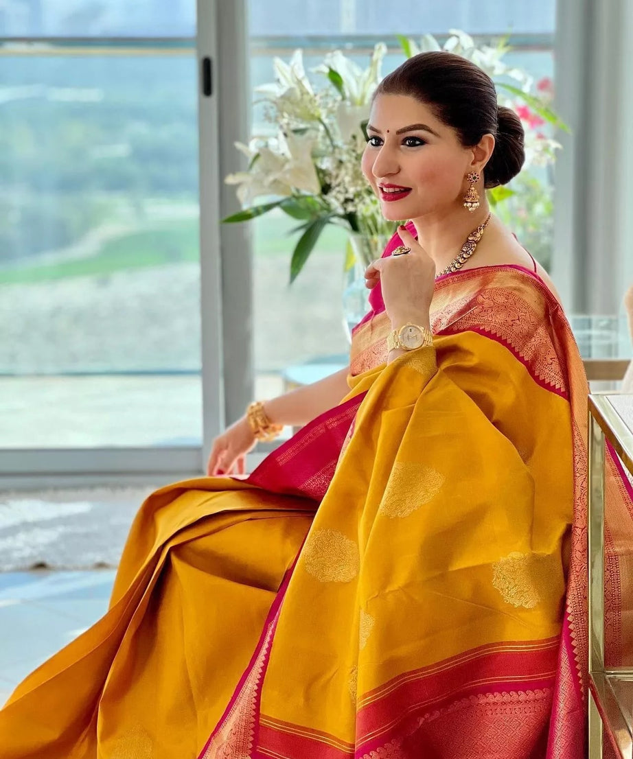 Soft Lichi Silk With Jacquard Work Wedding Saree With Blouse