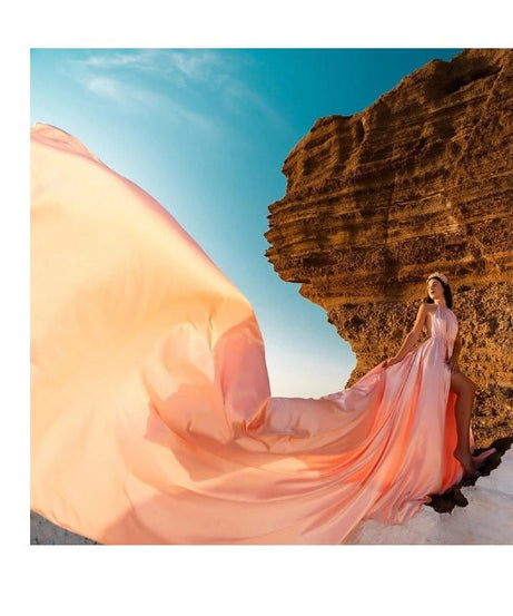 Beach Photoshoot Dress, Santorini Flying Dress, Long Flying Dress For Photoshoot