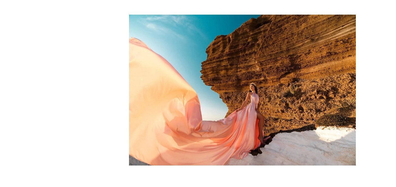 Beach Photoshoot Dress, Santorini Flying Dress, Long Flying Dress For Photoshoot