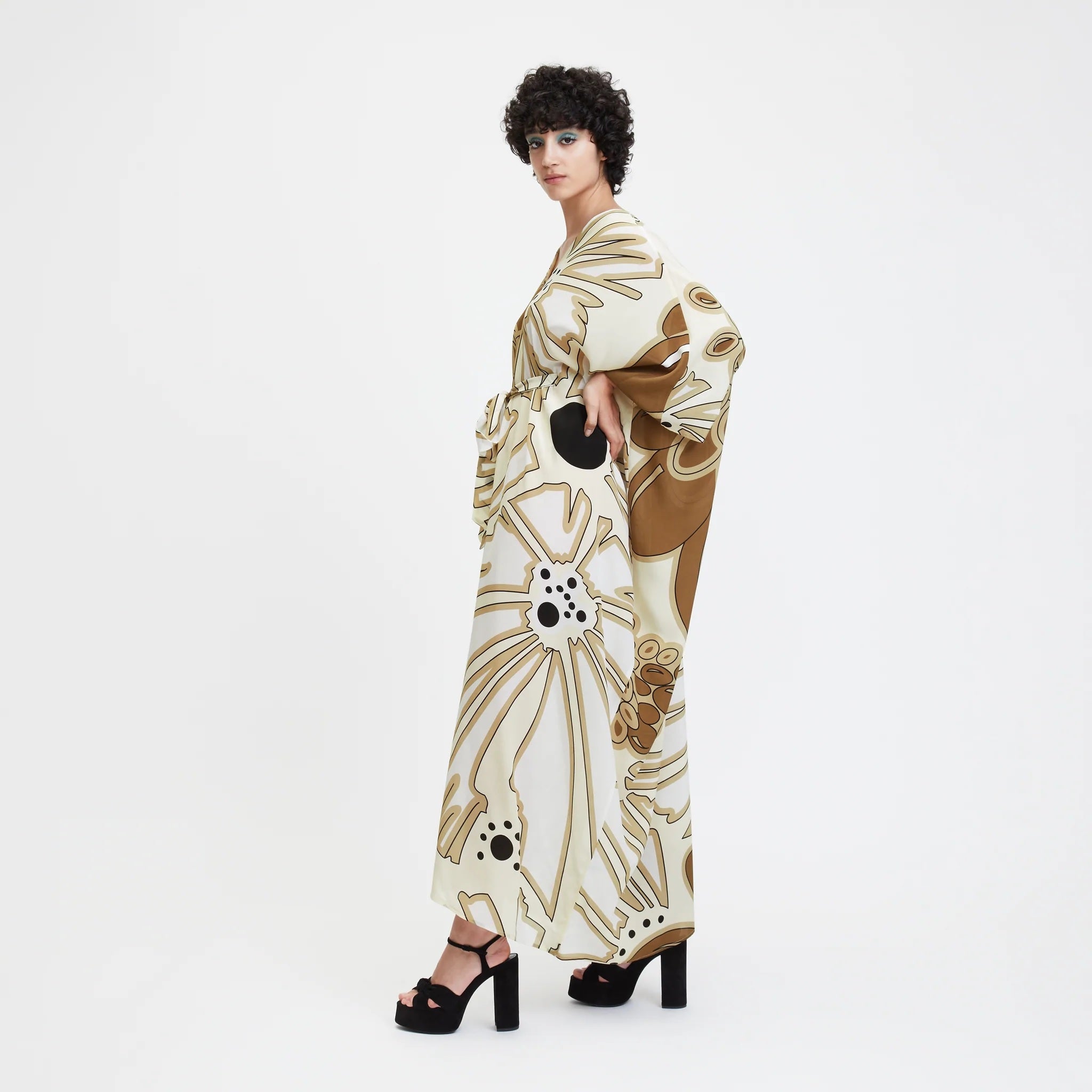 Women's French Moss Kaftan - Flowy Summer Beach Wear Caftan