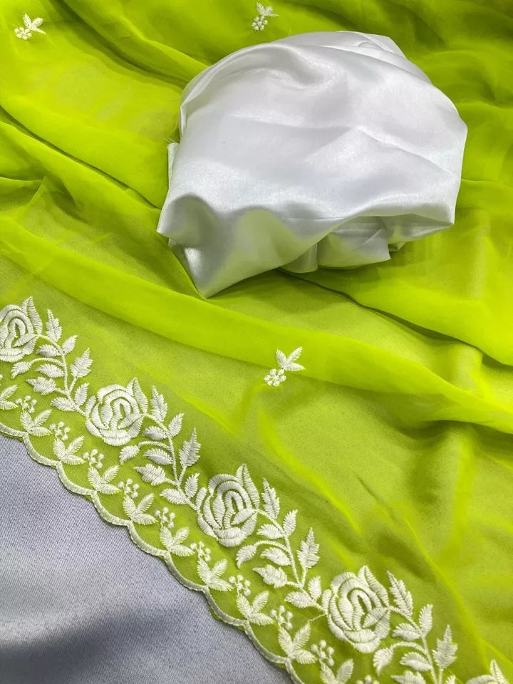 Classic New Traditional Soft Georgette Saree,Wedding Exclusive Sari