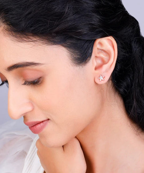Rose Gold Starfish Earrings