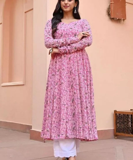 Full Stitched Bollywood Classic Georgette Anarkali Kurti & Top