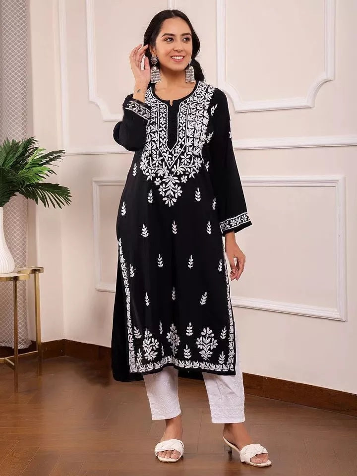 Designer New Full Stitched 14 Kg Heavy Rayon Top Pant & 2 Piece Set