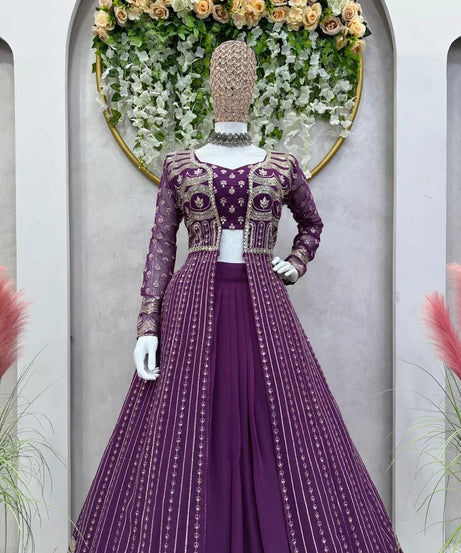 Traditional Faux Georgette Lehenga Choli
