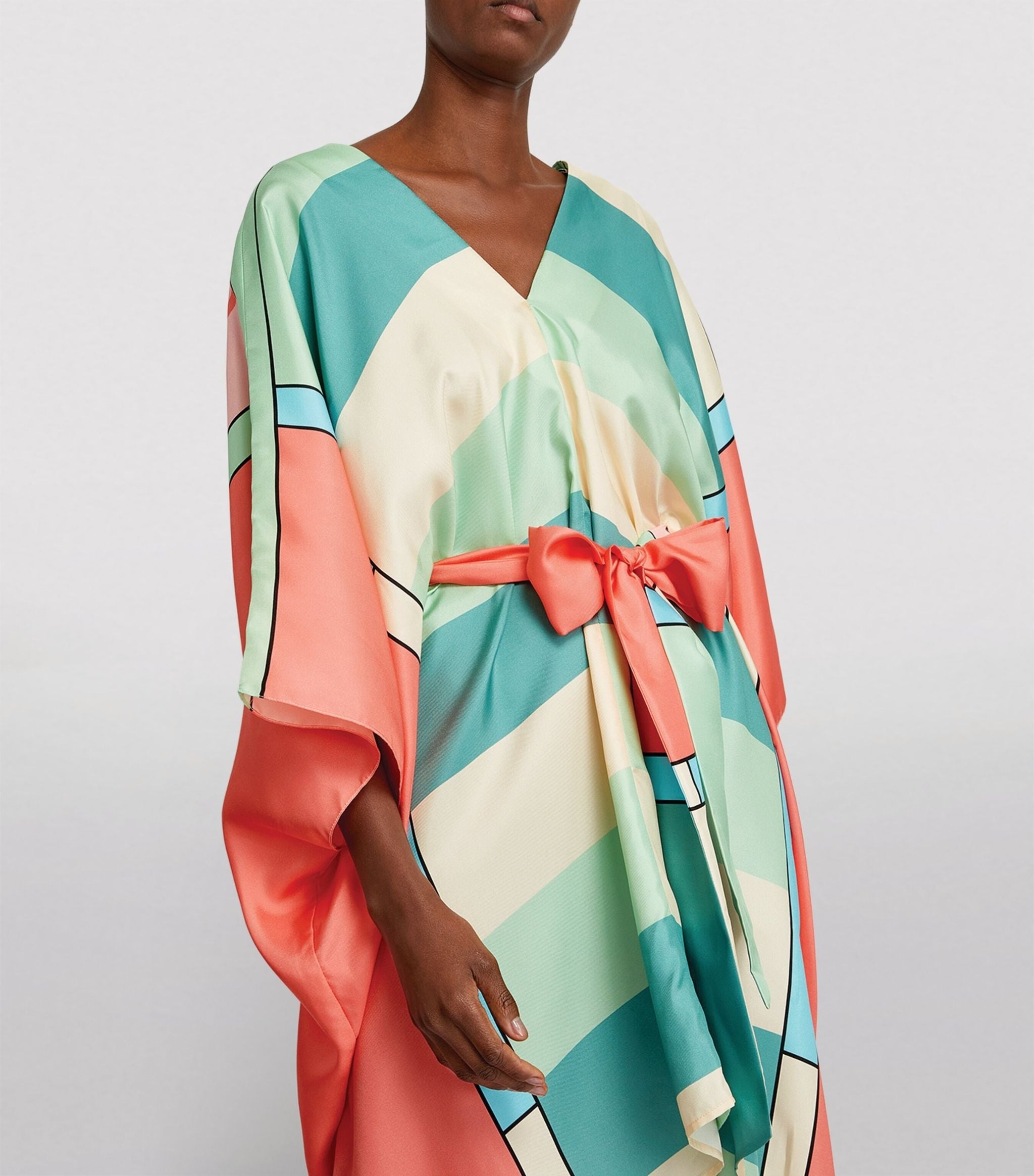 Soft Satin Silk Kaftan, Casual Wear Caftan For Women's