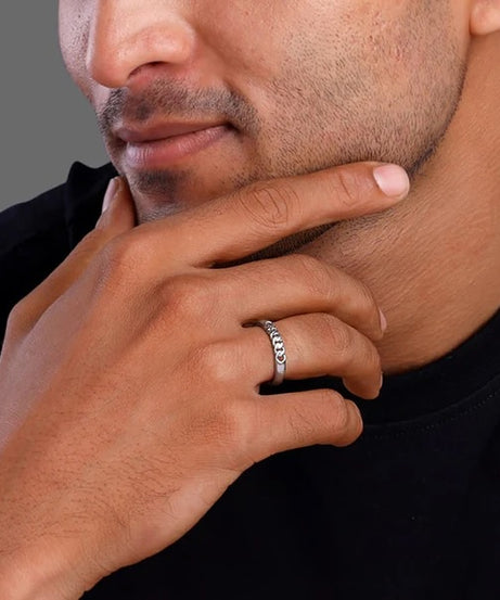 Silver Classic Chain Ring for Him