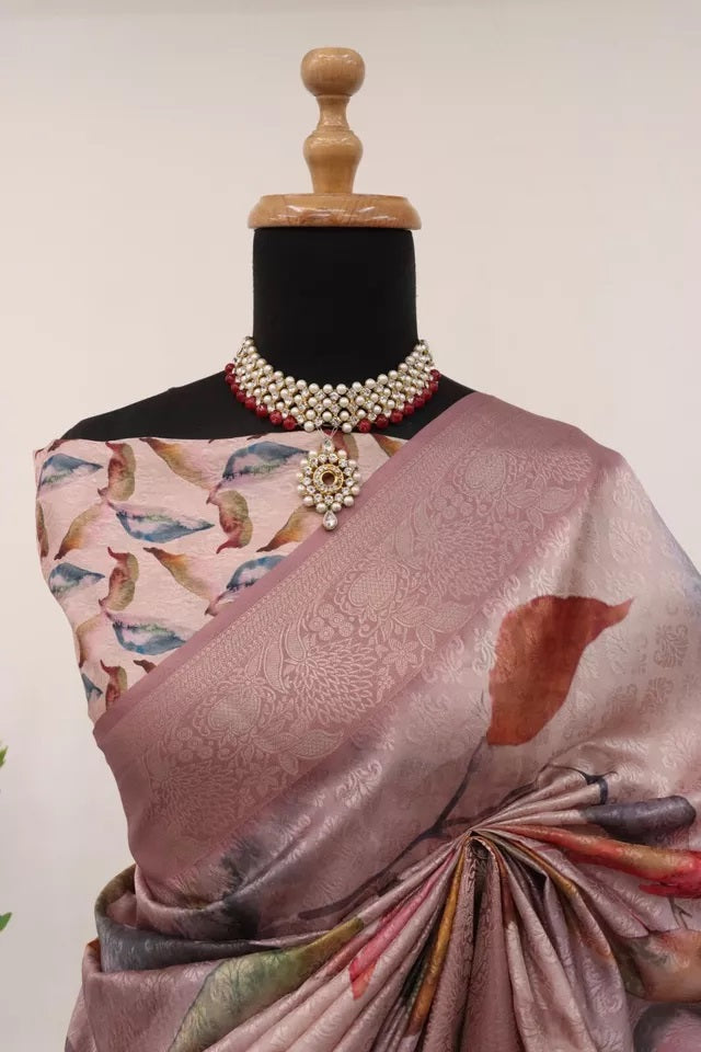 Function Style Bollywood Handloom Silk Saree,Wedding Party Ethnic Wear Sari