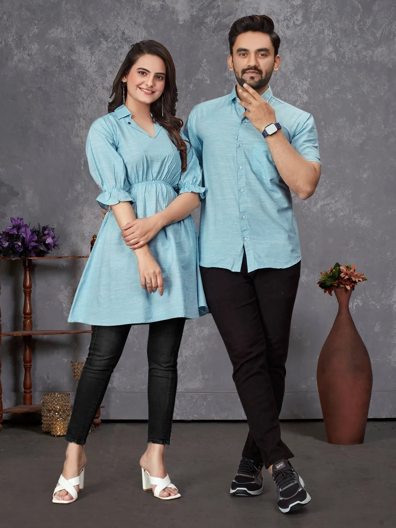Premium Slub Cotton Couple Combo Set