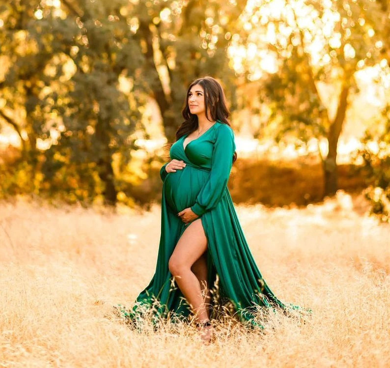 Black Maternity Dress for Baby Shower Maternity Photo Shoot Dress