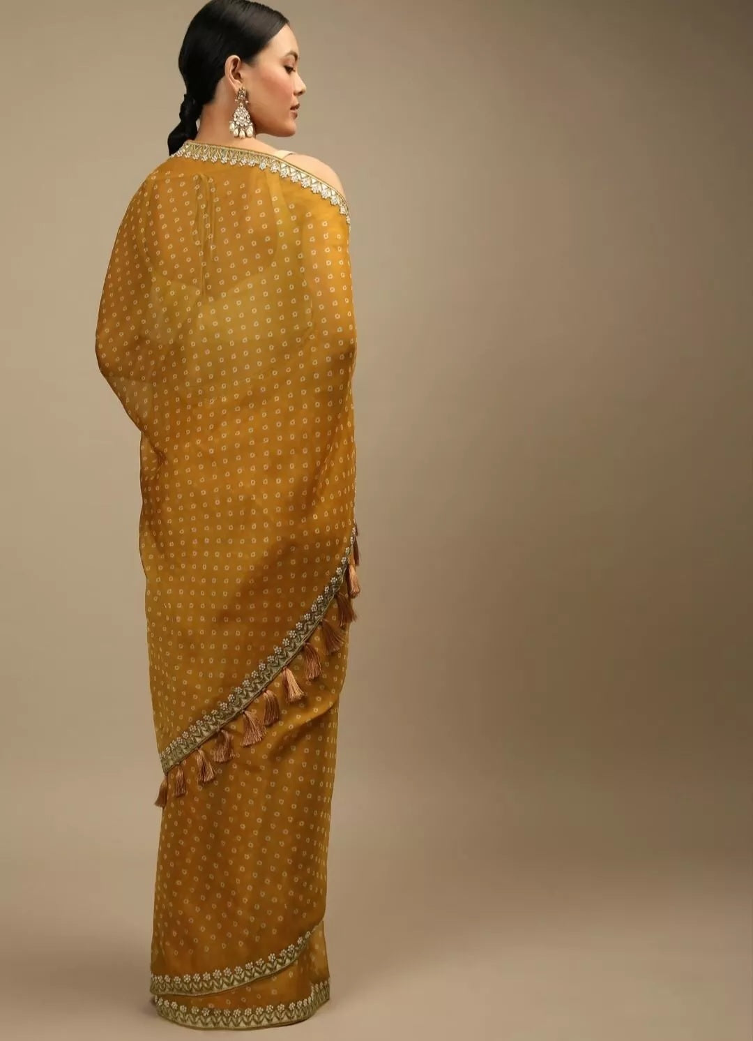 Women's Party Wear Chinon Silk Saree Blouse,Wedding Designer Sari