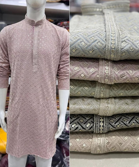 Men's FullStitched Premium Rayon Wedding Special Kurta Pajama Set