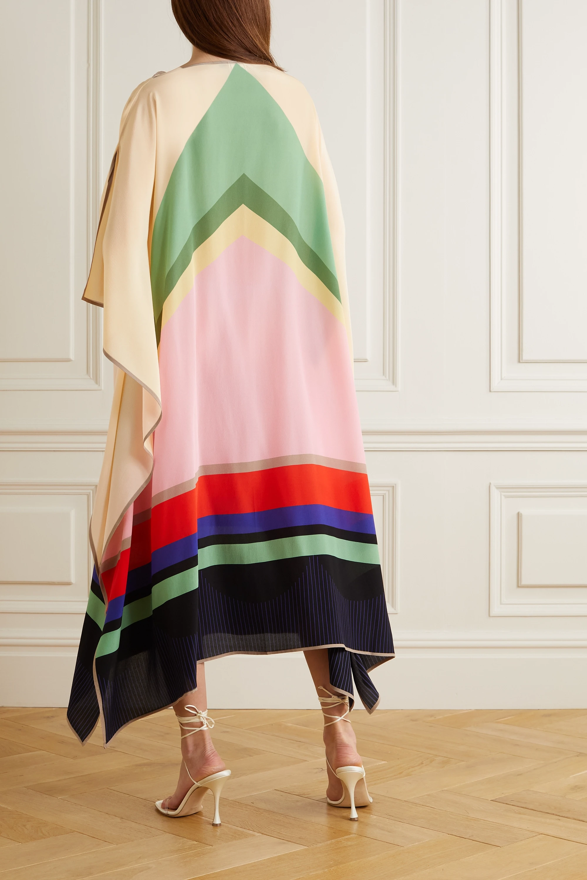 Soft Silk Crepe Kaftan, Casual Wear Caftan For Women's