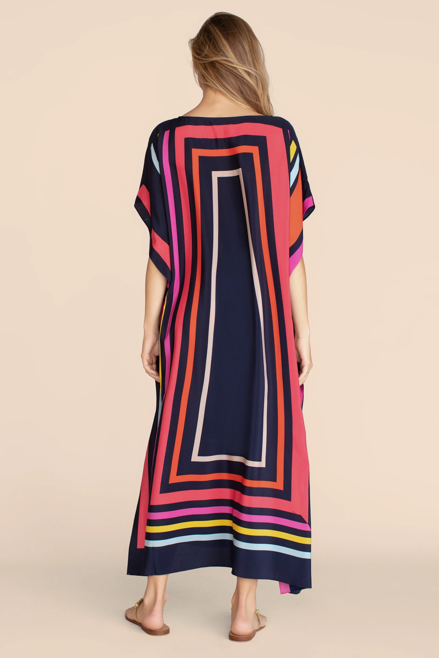 Flowy Soft Satin Silk Kaftan, Perfect for Resort Wear Caftan For Women's