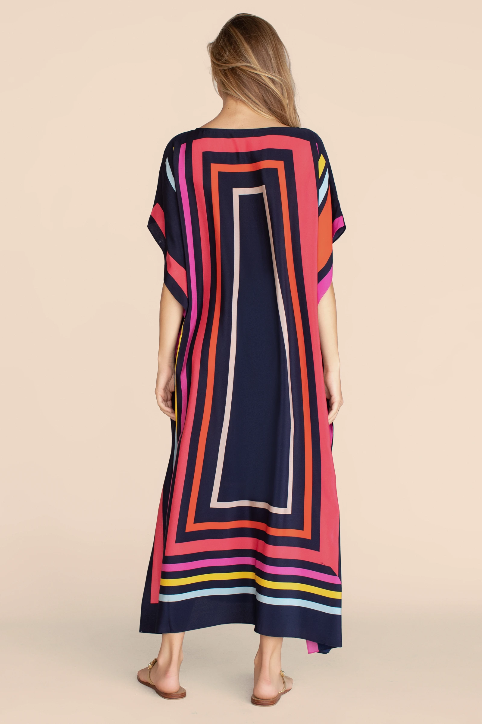 Flowy Soft Satin Silk Kaftan, Perfect for Resort Wear Caftan For Women's