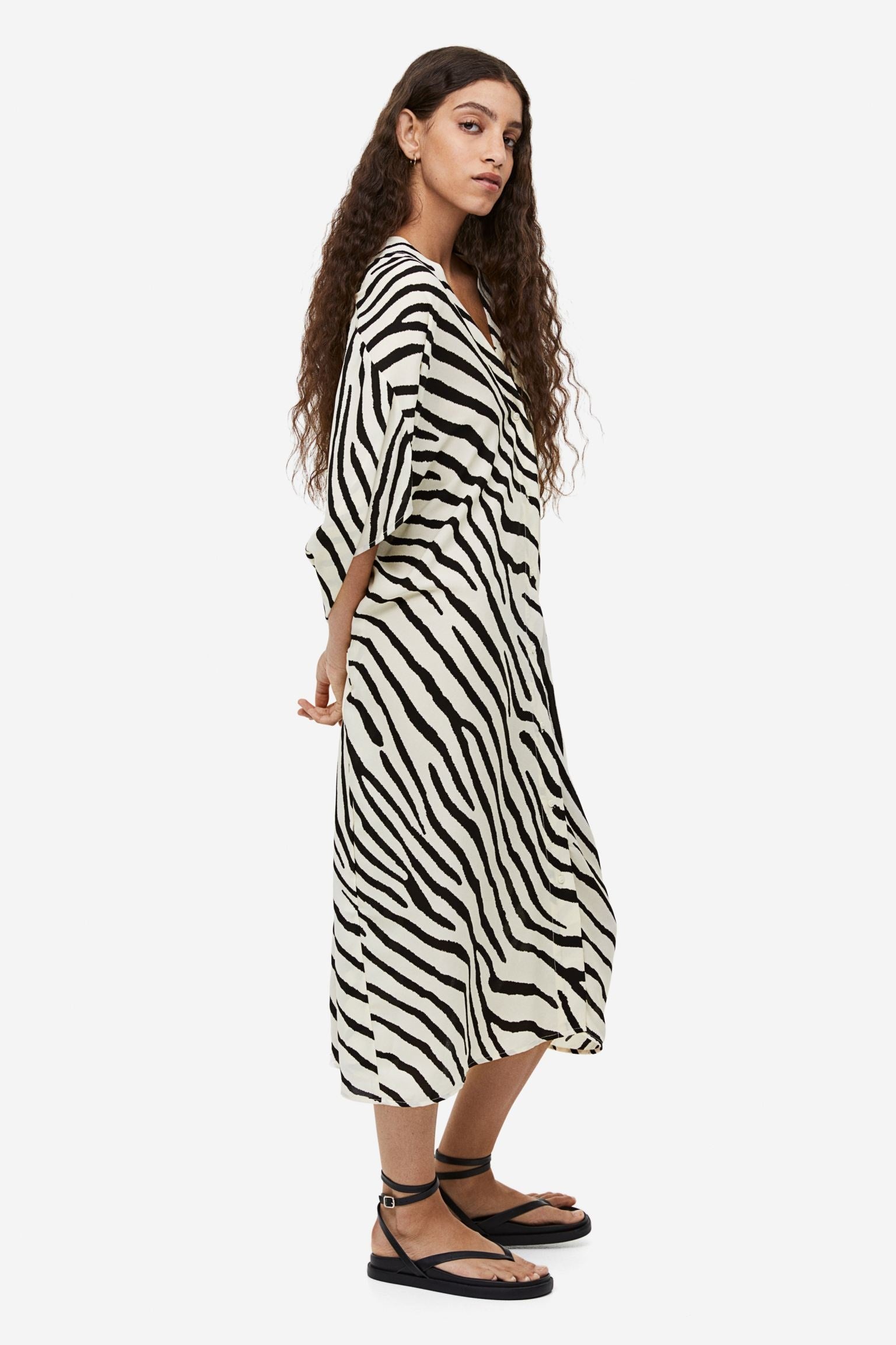 Korean BSY Digital Printed Casual Wear Long Kaftan For Women's