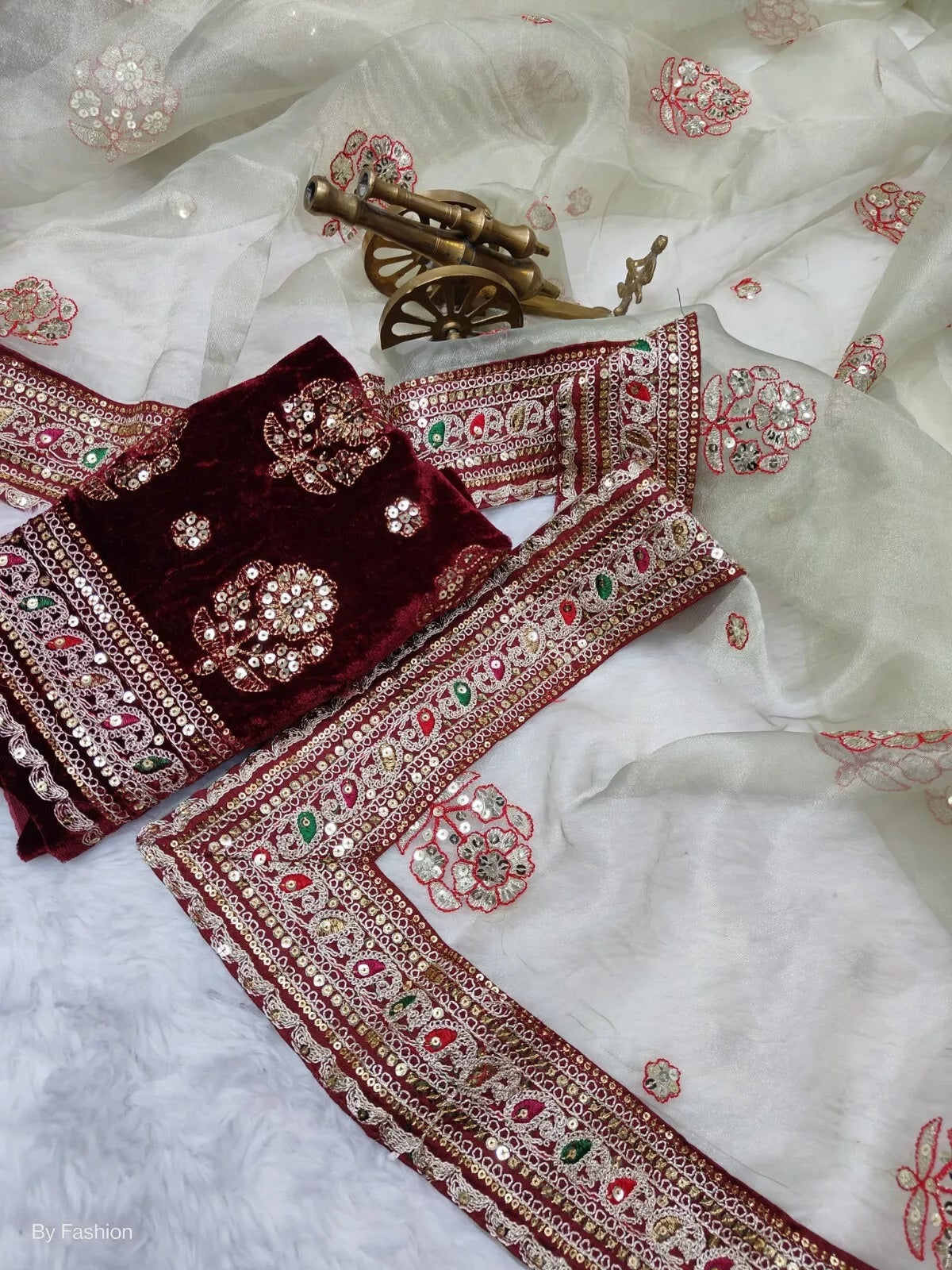Wedding Bollywood Soft Light Organza Saree,Festival PartyWear Sari & Blouse