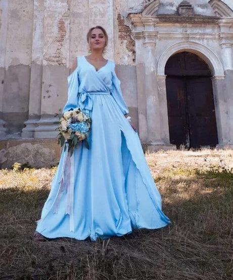 Blue Maternity Dress for Blue Baby Shower Dress