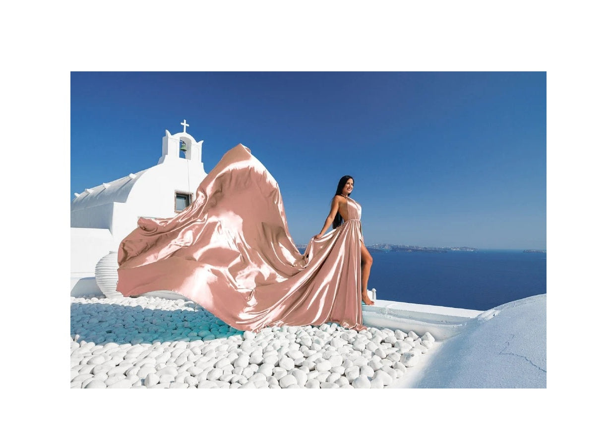 Beach Photoshoot Dress, Santorini Flying Dress, Long Flying Dress For Photoshoot