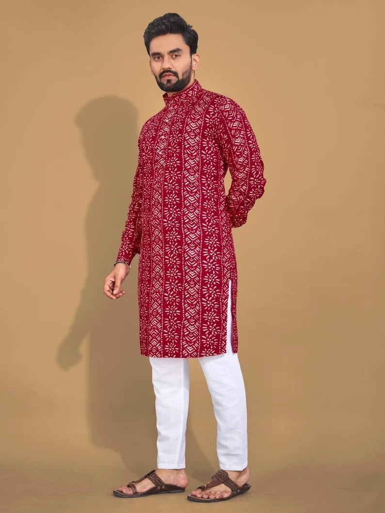 Premium Soft Cotton Men's Kurta Pajama Set
