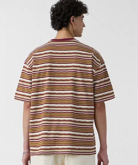 Textured Stripes Urban Sands Oversized T-Shirts