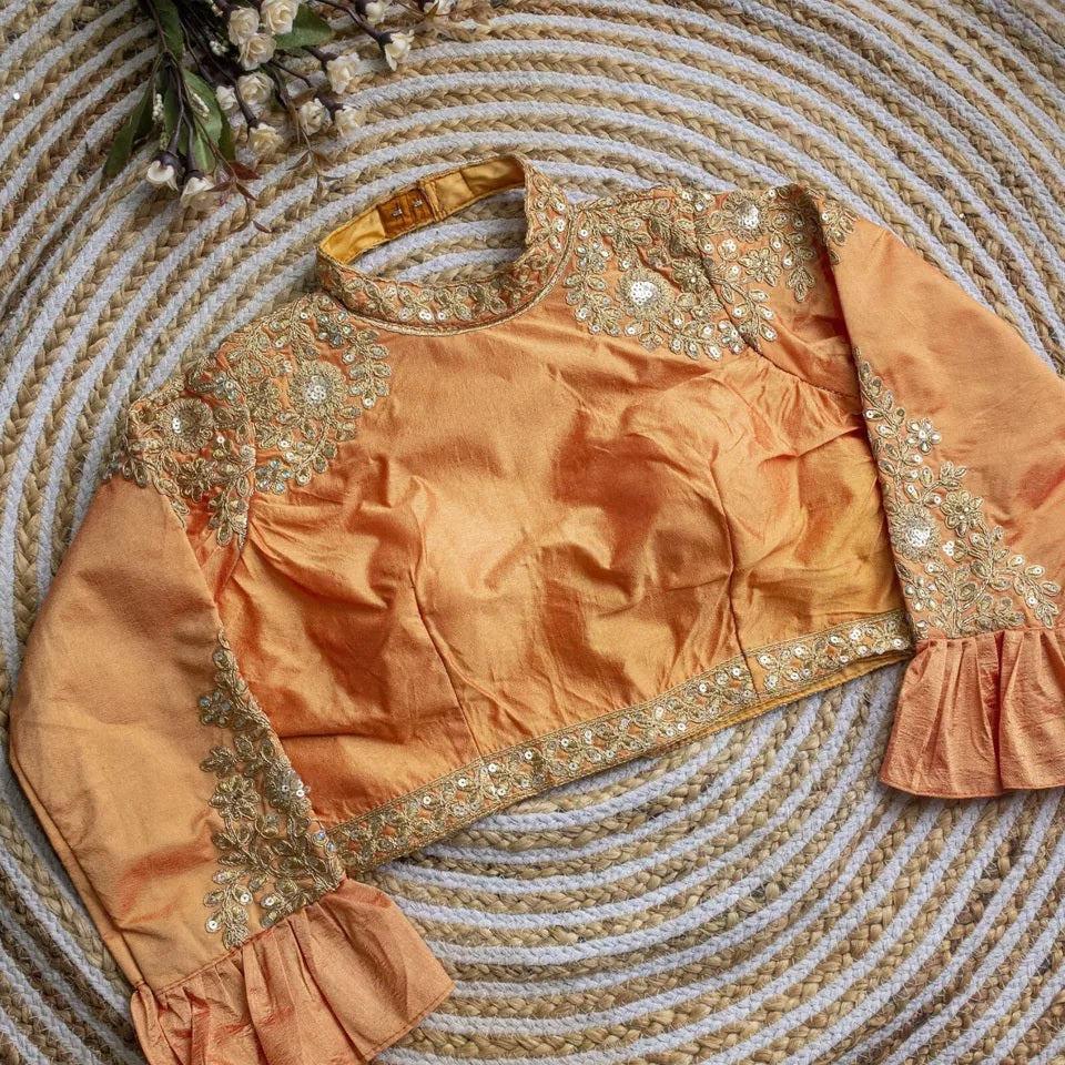 Glossy Silk Saree Blouse
