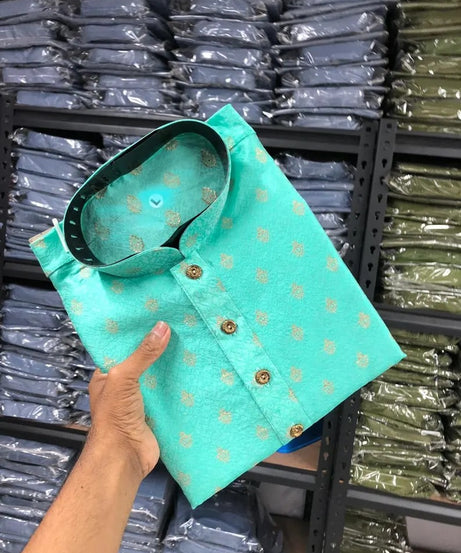 Men's Jacquard kurta pajama Set