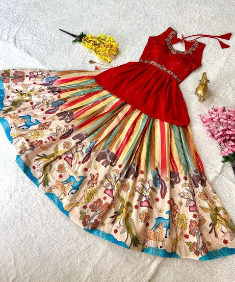 Festival Look Full Stitched Soft Chinon Silk Lehenga Blouse