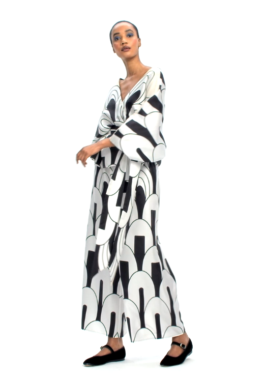 Women's Printed Soft Satin Silk Co-ord Set