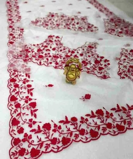 Wedding Wear Fancy Soft Organza Silk Saree, Traditional Classic Sari & Blouse