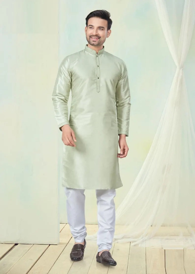 Pure Silk Kurta Pajama For Men's
