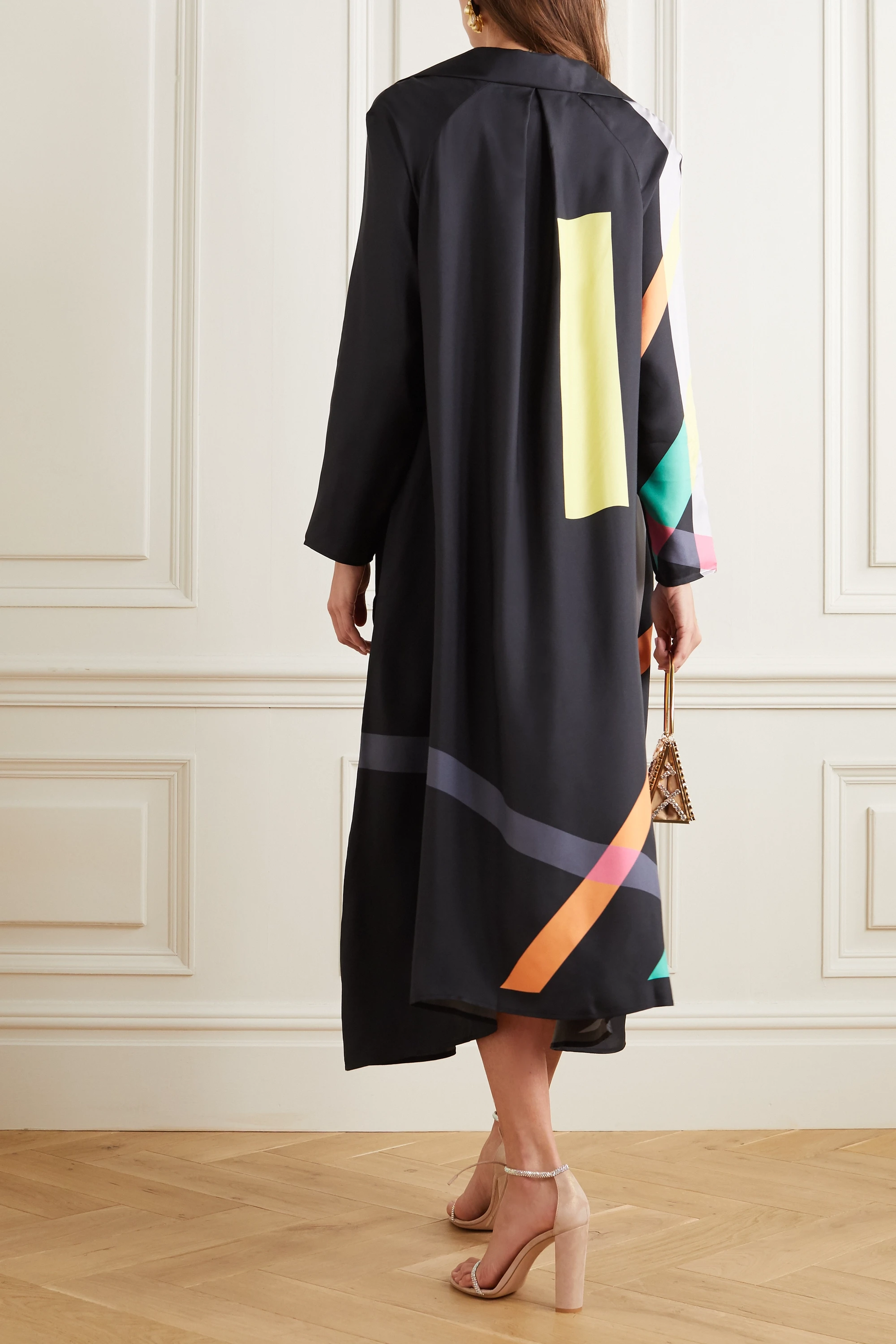 Luxury Soft Crepe Silk Kaftan, Lightweight Caftan For Women's