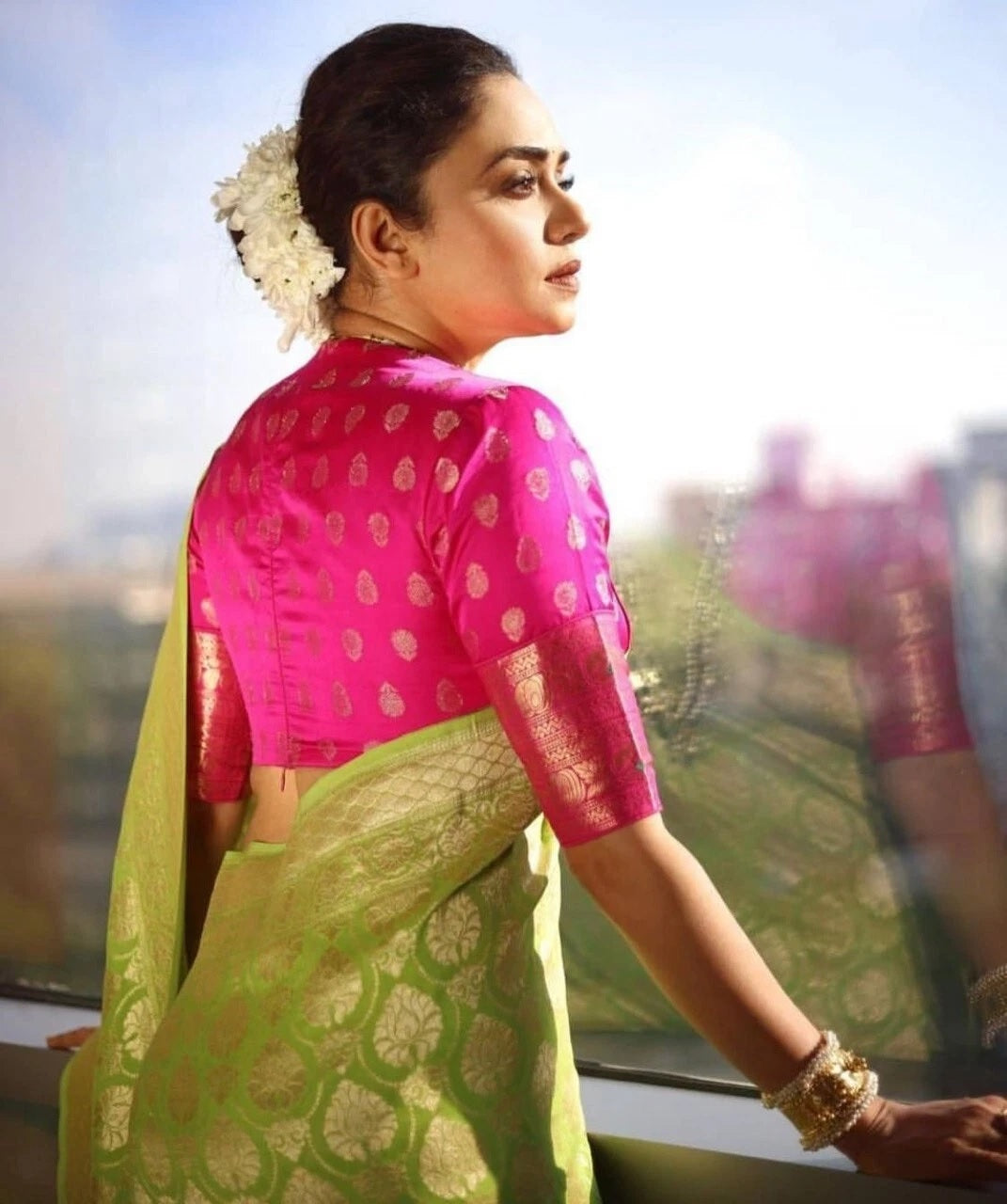 Traditional Wear, Designer Banarasi Silk Saree With BLouse