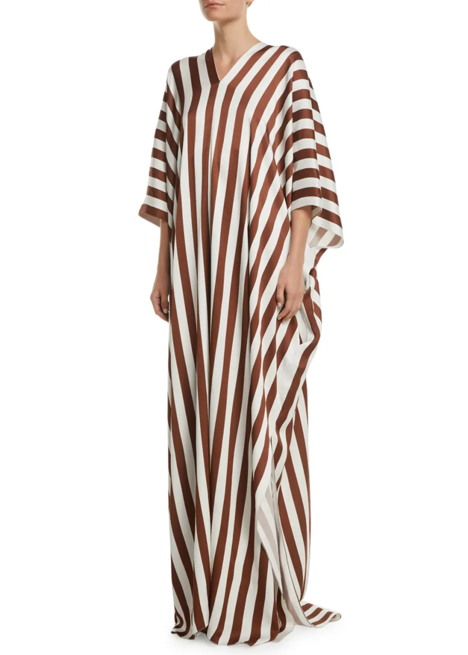 Luxury Soft Satin Silk Kaftan, Long Caftan For Women's