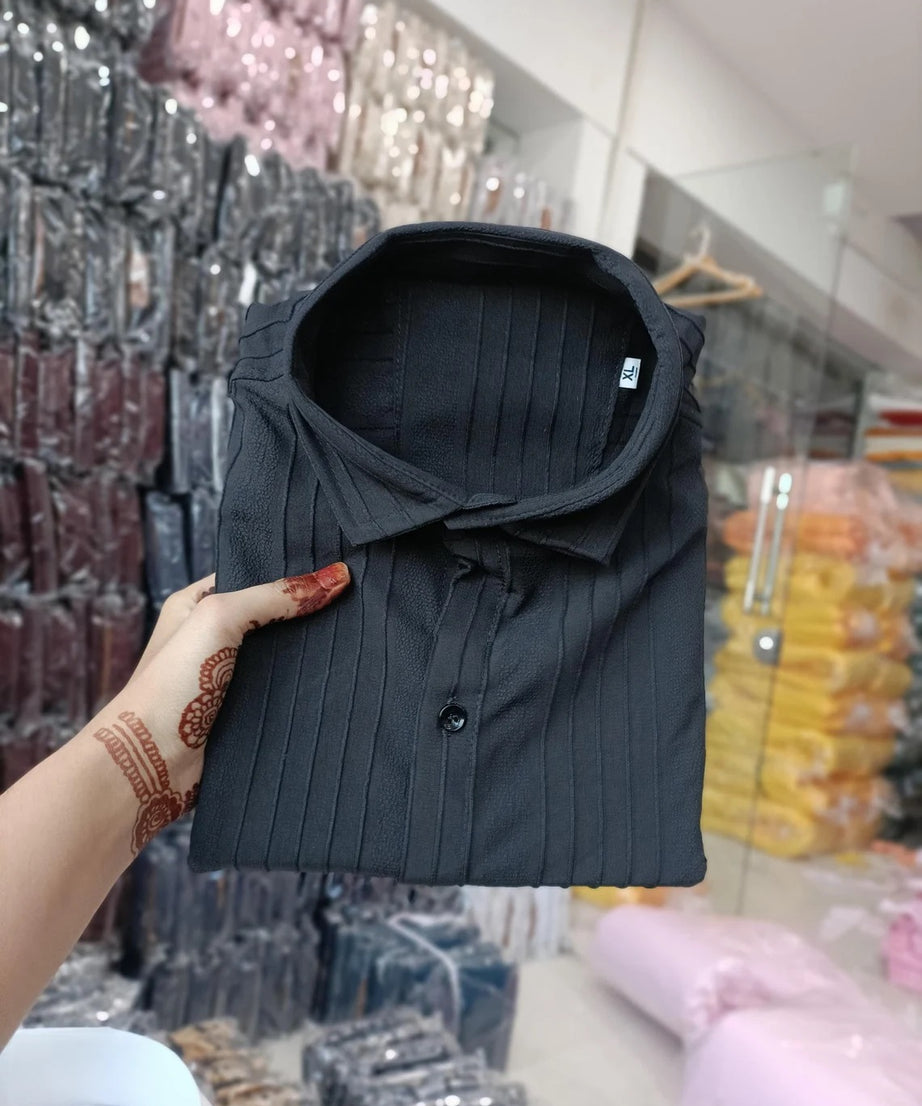 Short Sleeve Popcorn Shirt For Men's
