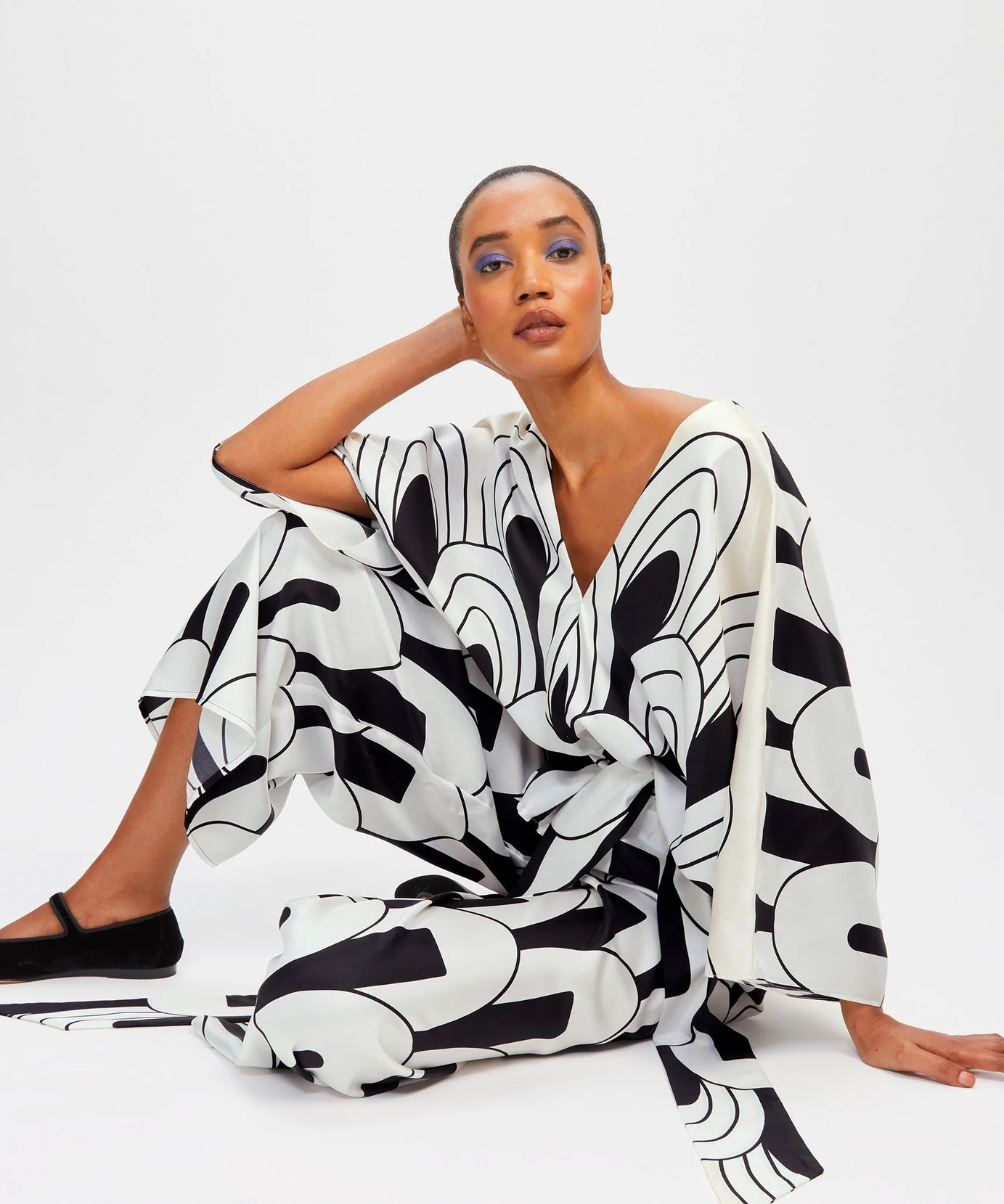 Women's Printed Soft Satin Silk Co-ord Set