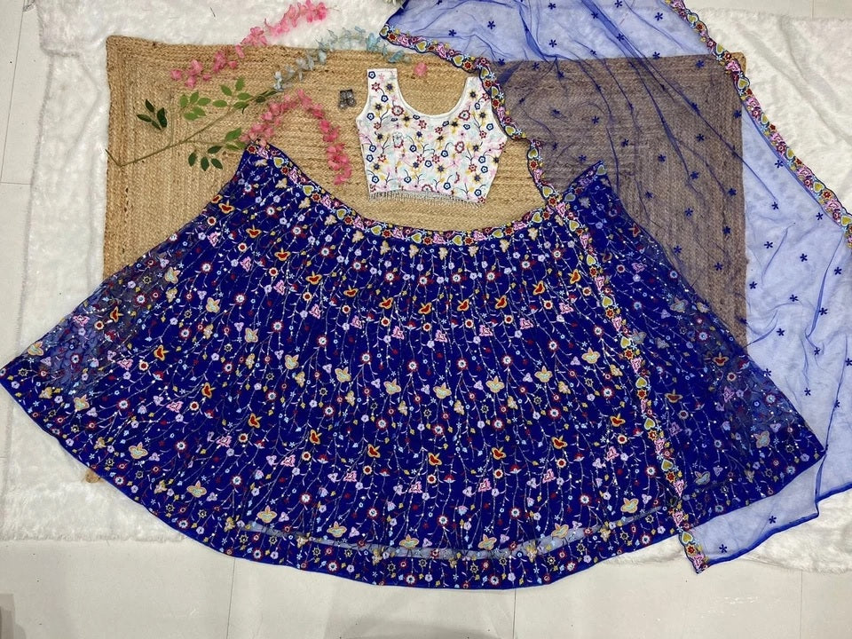 Net  Function Bollywood Lehenga Blouse & Dupatta
