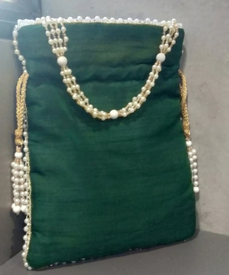 Heavy Pearl Work Potli Bag