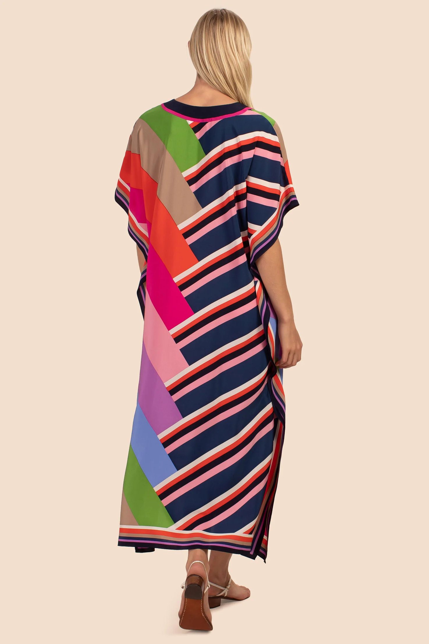 Luxury Silk Crepe Kaftan – Lightweight and Elegant Caftan For Women's