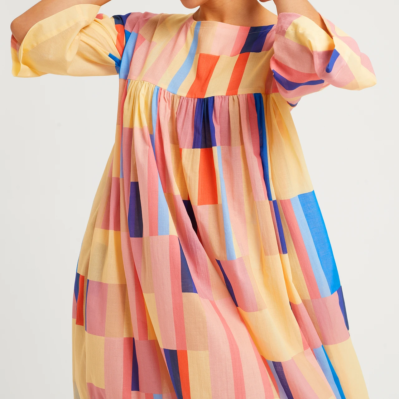 Women's Rayon Cotton Printed Casual Wear Long Kaftan