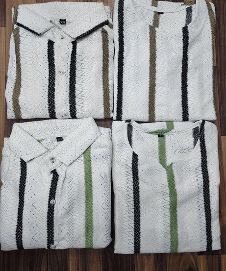 Important Party Wear , Shirt & Kurti Couple Combo Set 16-ST