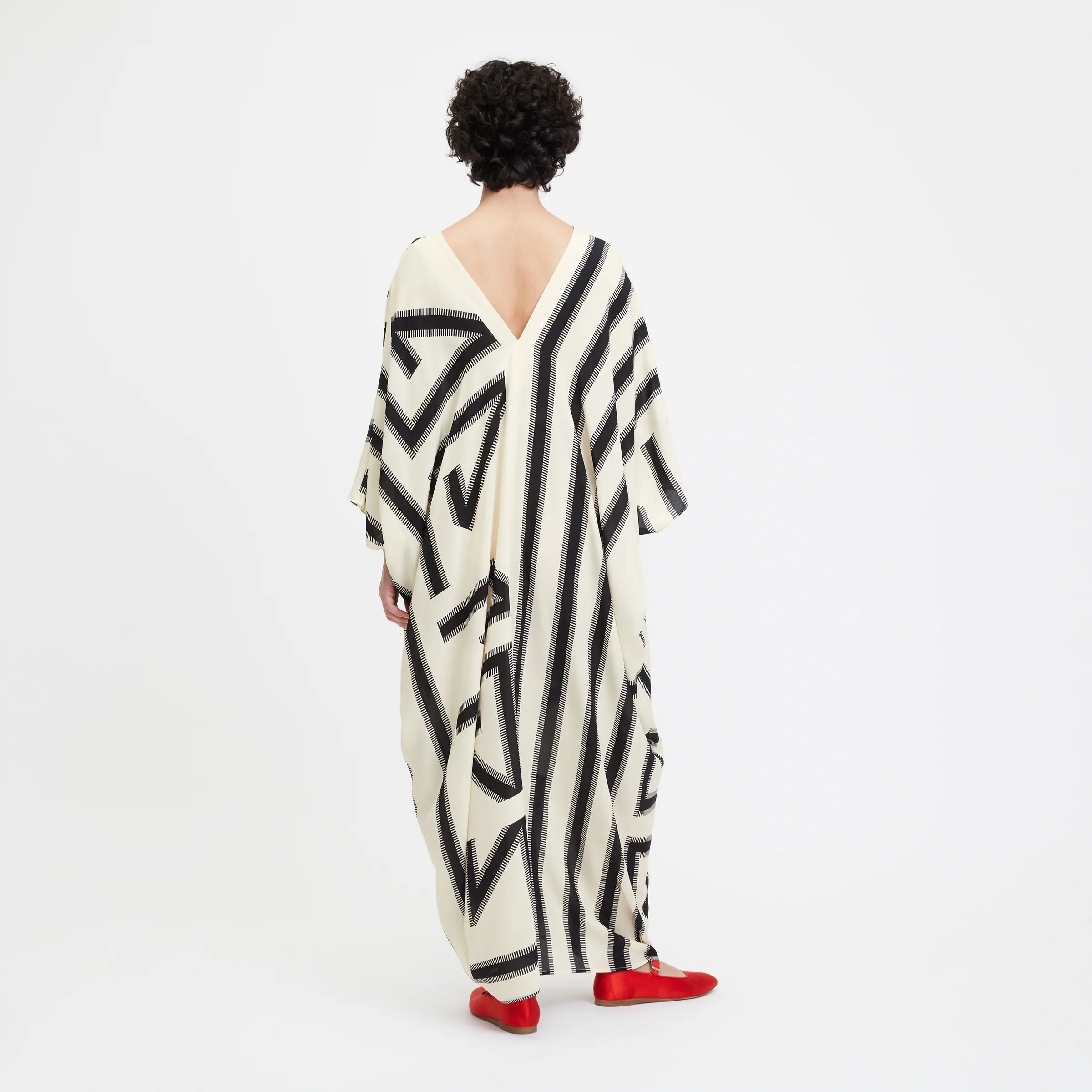 French Moss Cotton Kaftan - Relaxed Fit Evening Wear Caftan For Women's