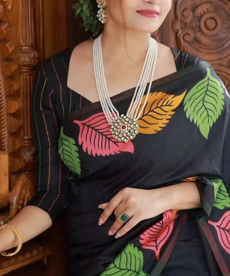 Luxurious Red Banarasi Silk Saree with Heavy Zari Border Sari & Blouse