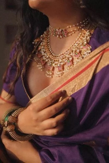 Designer Soft Lichi Silk Saree, Wedding Wear Sari & Blouse
