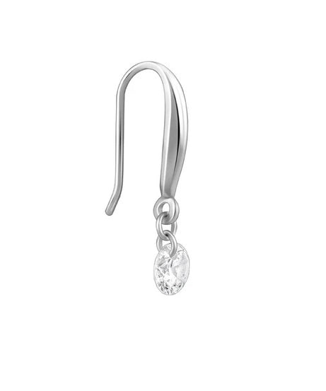 Silver Classic Shiny Drop Earrings