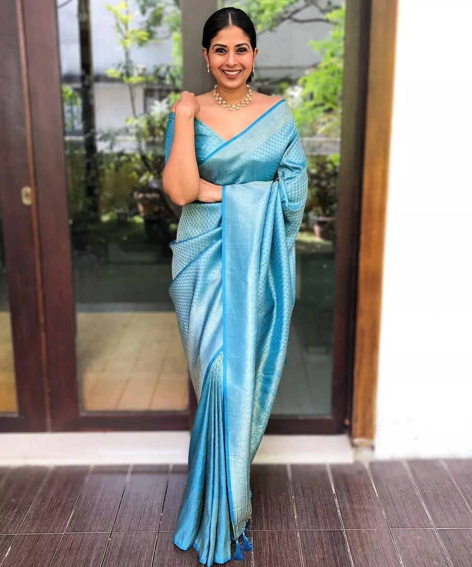 Soft Lichi Silk Cloth Saree With Blouse
