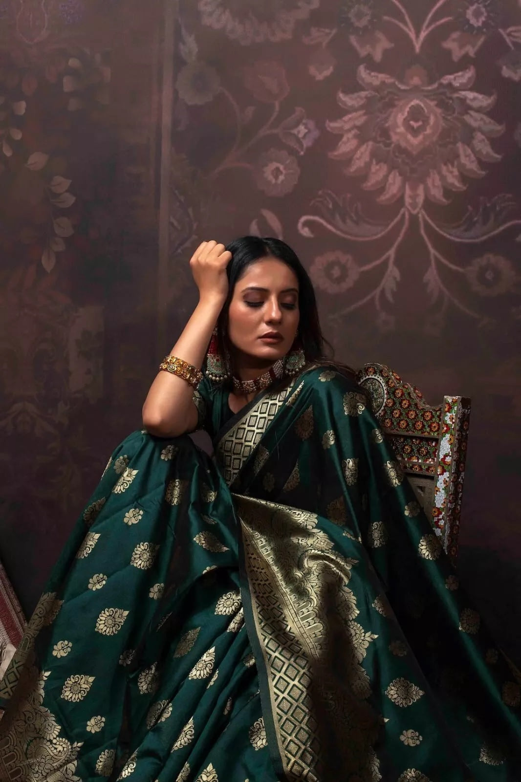 Banarasi Soft Silk Wedding Classic Designer Exclusive Sari & Blouse
