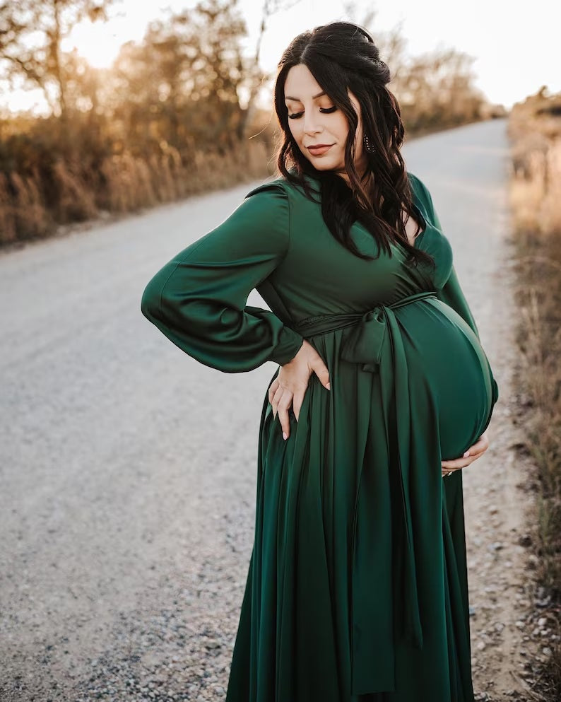 Sophisticated Dress for Expecting Moms Flattering Maternity Gown