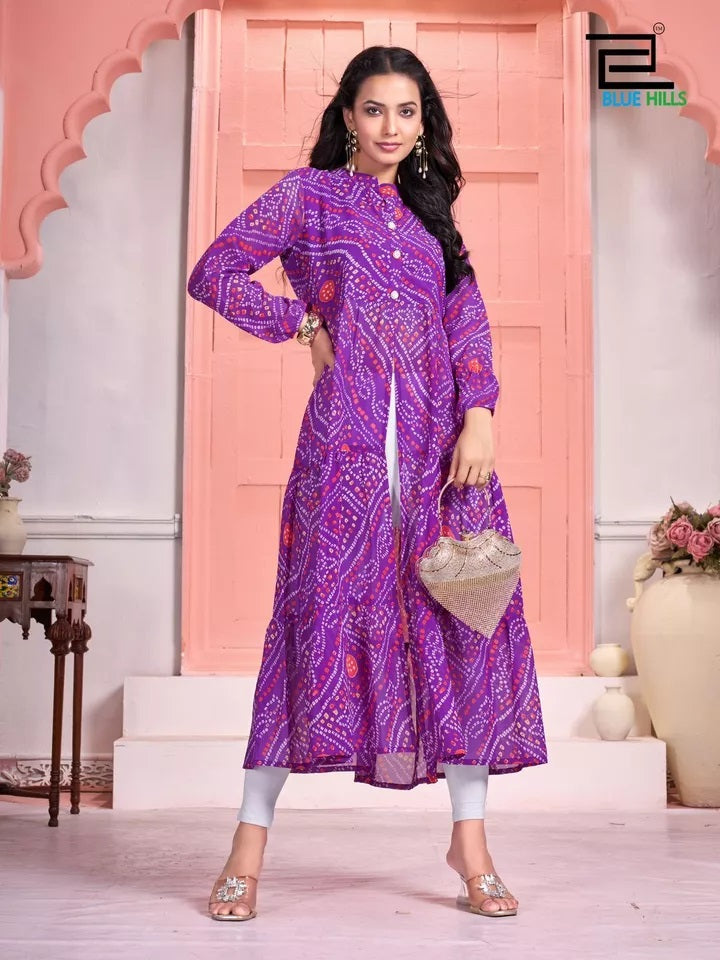 Pure Georgette With Half Inner Crepe Long Anarkali Gown & Dress